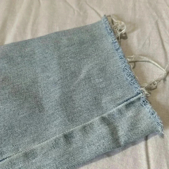 Pacsun denim mom jeans raw hem size 28 - Picture 6 of 8